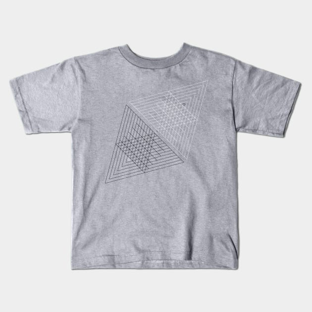 Triangles Shapeshift Kids T-Shirt by hollisart